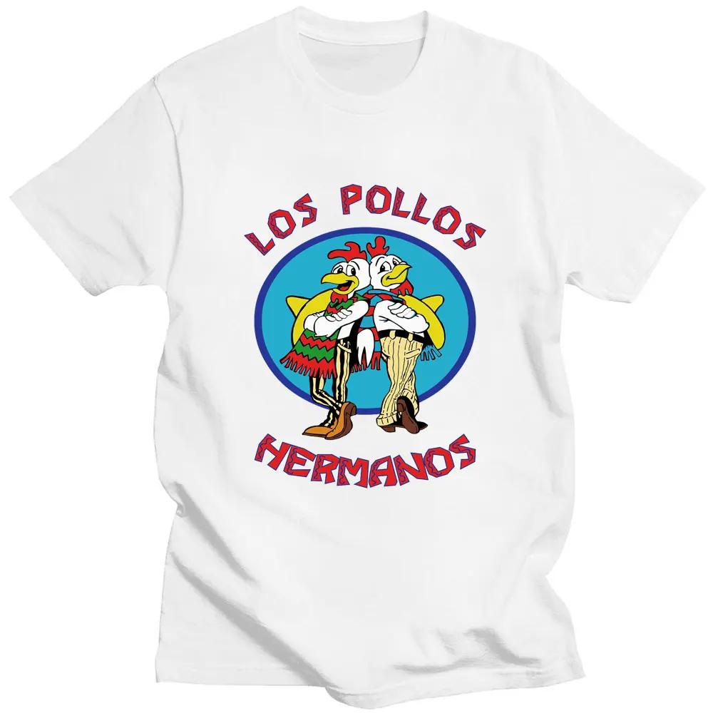 Футболки с двусторонним принтом из сериала «Во все тяжкие» Los Pollos Hermanos, мужская хлопковая футболка с забавными куриными братьями, уличная одежда