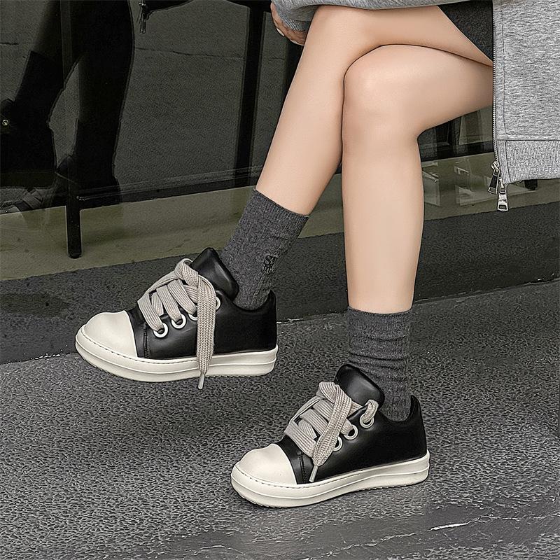 Туфли мужские на толстой подошве низкие туфли на шнуровке корейская версия повседневные кожаные туфли студенческие пары одиночные туфли прилив 6261-M