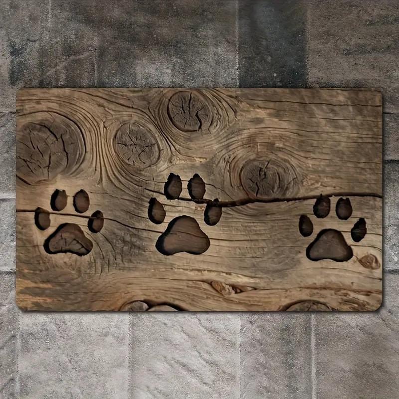 Non-Slip Pet Feeding Mat Cats Dogs Waterproof Easy-Clean Silicone-Backed Fabric Food Bowl Pad