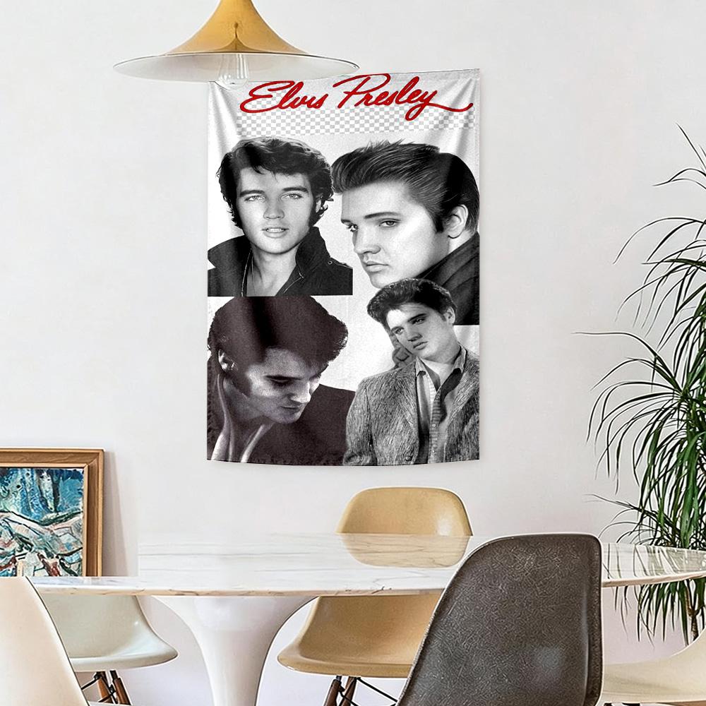 Elvis Wall Decor Tapestry Art For Pet Memorial Birthdaywedding Party Backdrop Family Gift