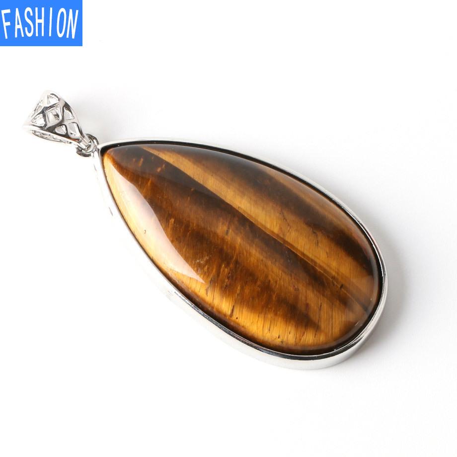 Большой кулон с каплей воды, женский натуральный камень, аметист, порошок, кристалл, лазурит, кулон, простой стиль