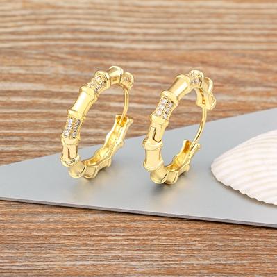 Nidin Gold/Silver Color Piercing Circle Charm Hoop Earrings Women Girls Party Wedding Engagement Trendy Punk Jewelry Gifts