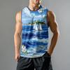 Мужская мода принтованный спортивный повседневный жилет без рукавов