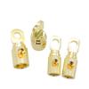 Gold-plated Gold Ring Set Screw Pure Copper Battery Ring Terminals  Car Audio Modification