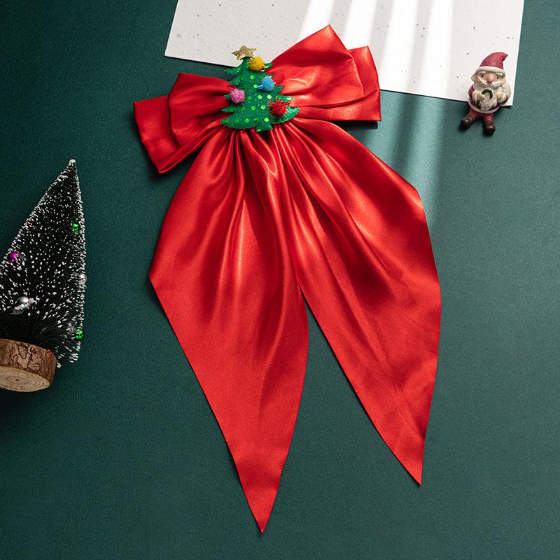 Рождественская большая заколка-бант для волос красная заколка ободок резинка для волос женская заколка для волос затылок черный аксессуар для волос