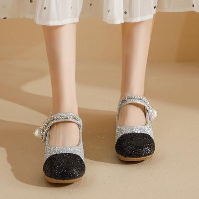 Туфли Мэри Джейн Augustine Женские 2025 Новые Летние Вечерний Ветер Темперамент Мелкий Вырез Одинарные Туфли с Юбкой Маленькие Кожаные Туфли