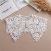 Korean Embroidery Floral Lace Fake Collar Girl Big Lapel Shirt Detachable Collars Accessories For Women Neck Detachable Collars