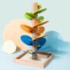 Kid Puzzle Spelling And Inserting Rainbow Tree Wooden Disassembly Track Ball Toy
