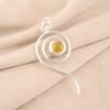 Yellow Cat's Eye Gemstone 925 Sterling Silver Jewelry Handcrafted Round Pendant PP-42-45