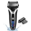 Wet Dry Rechargeable Electric Shaver For Men Facial Beard Electric Razor Stubble 3-Blade System Shaving Machine Washable