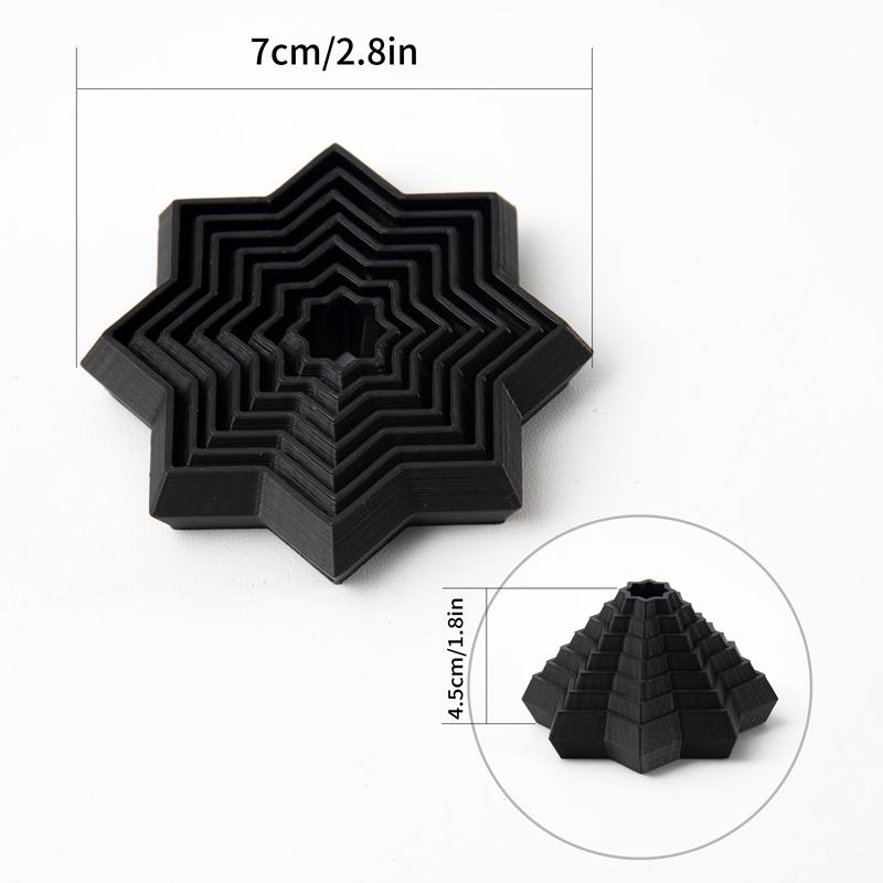 3D Printed Spiral Cone Impossible Passthrough Fidget Toy Three-Dimensional Spiral Decompression Spinning Ornament Relief Toys