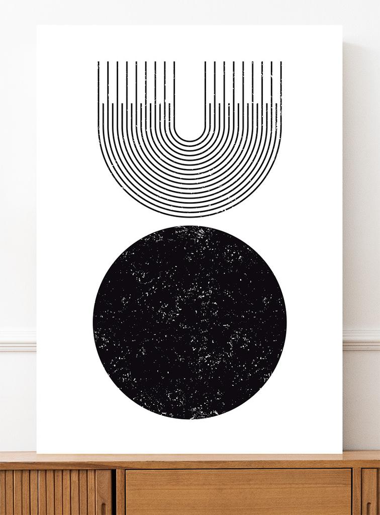 Plakat minimalistyczny geometria czarna