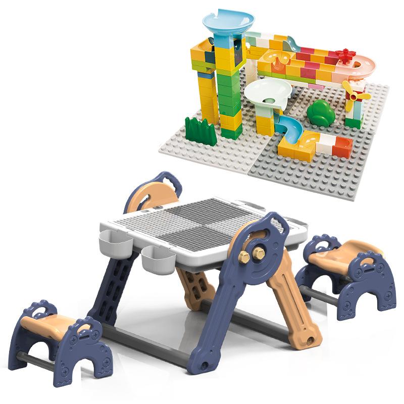 Детский многофункциональный стол-конструктор, складная доска для рисования, постоянно меняющийся столик для мальчиков, обучающий столик и стулья для девочек