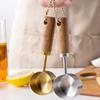 С деревянной ручкой из нержавеющей стали мерная ложка с плоским дном кухонные мерные инструменты для кофе
