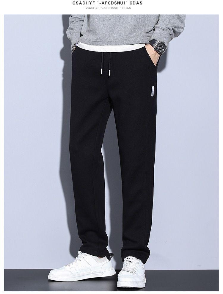 Gedijie Men's Light Business Slim Fit Elastic Straight Tube Casual Bathroom Pants
