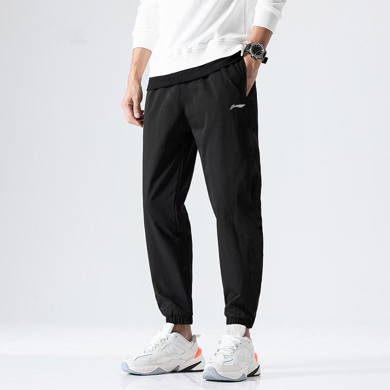 Мужские вязаные спортивные штаны Li Ning Черные AYKR103-1
