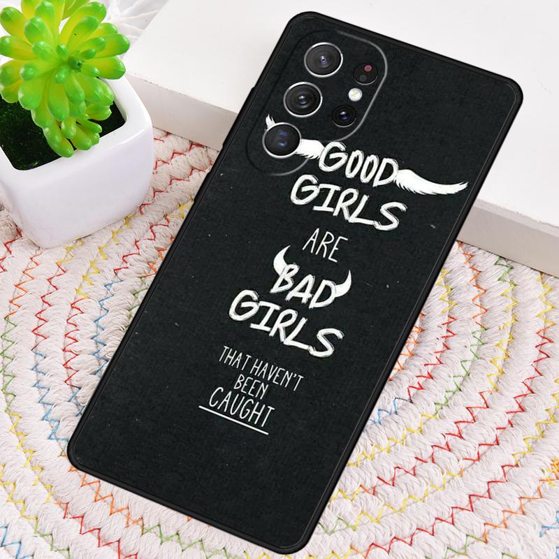 Чехол из силикона для телефона Samsung Galaxy note 10 pro S26 S25 S24 S23 S22 S21 Plus S25Ultra с надписью "Good Girl Bad Habits"