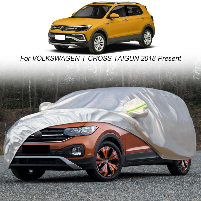 Автомобильный чехол от дождя, мороза, снега, пыли, водонепроницаемый для Volkswagen Atlas Teramont T-CROSS TAIGUN T-ROC TAIGO NIVUS THARU TIGUAN TOUAREG CR