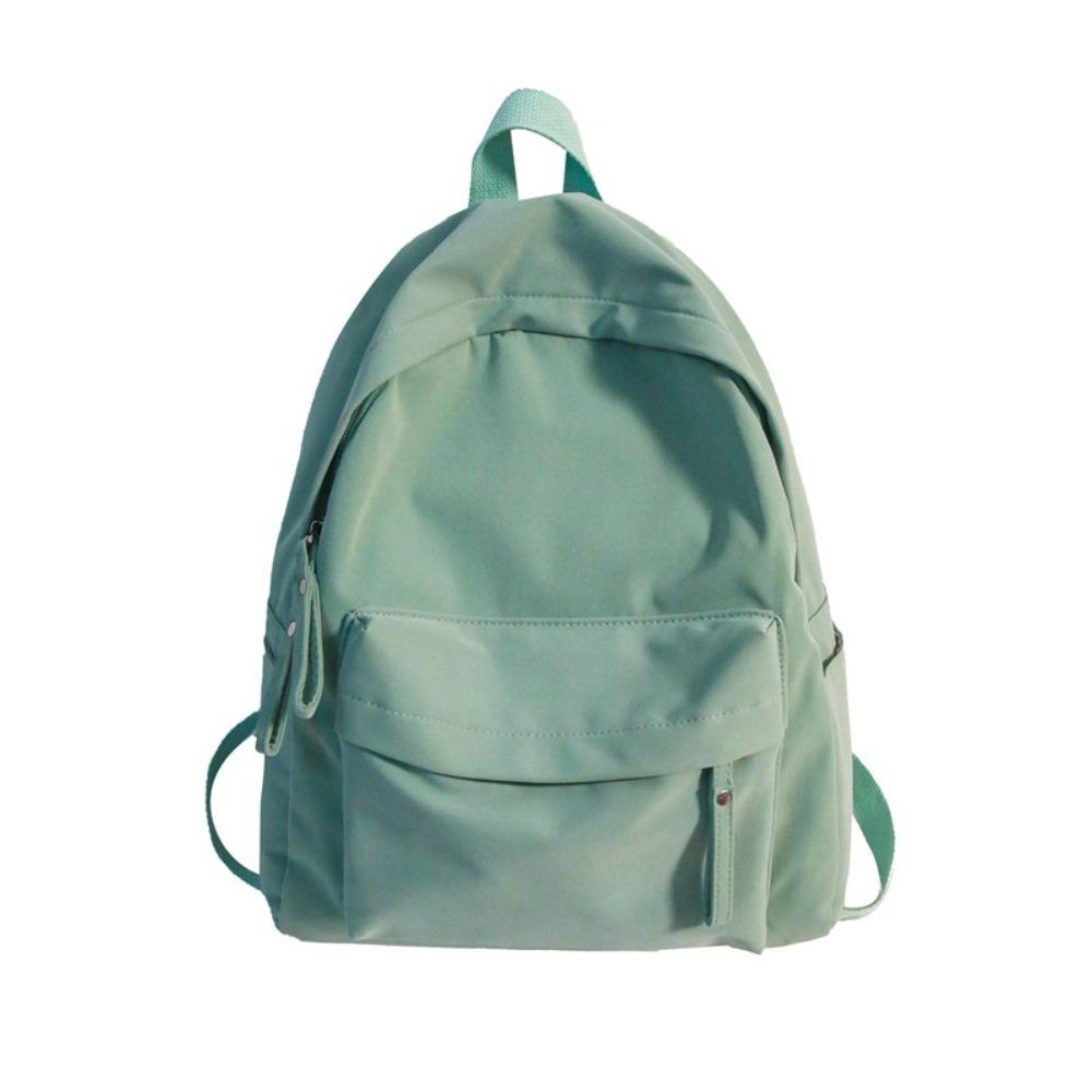 Nylon Teens Schoolbag Large Capacity Travel Bag Fashion Solid Color Backpack  Students