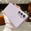 Liquid Silicone For Magsafe Wireless Charge Magnetic Case For Samsung S25 S24 S23FE S22 Plus Ultra A55 A15 A35 A05 Soft Cover