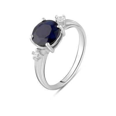 Серебряное кольцо с натуральным сапфиром 2.442ct (2098423) 2.96 гр. 925 пробы
