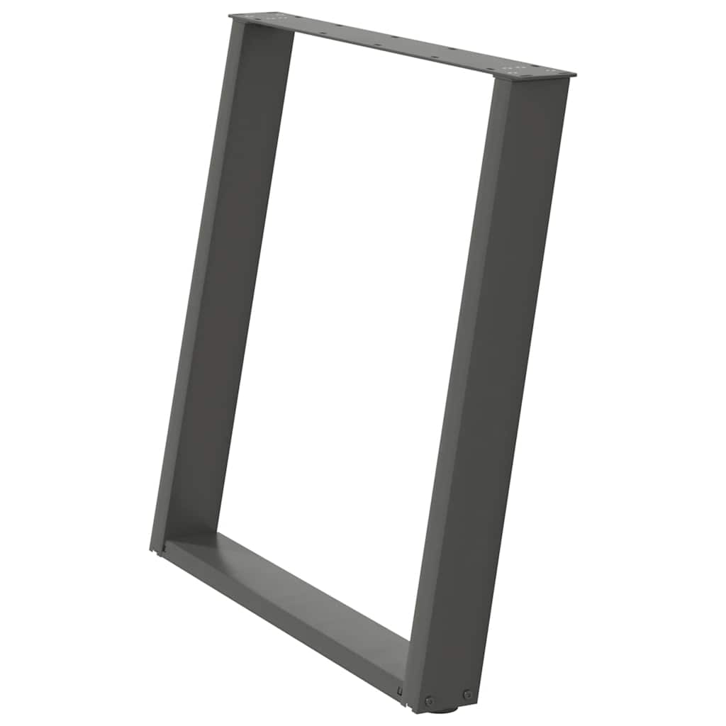 Vidxl Nogi Do Stołu Jadalnianego, 2 Szt., Antracyt, 80X(72-73)Cm, Stal