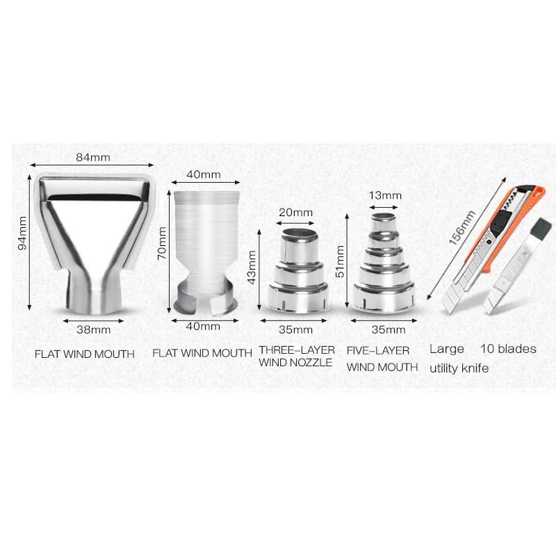 220 В фен с цифровым дисплеем, регулируемый контроль температуры, фен, термопайка, термоусадочная упаковка, термоэлектрический инструмент