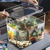 Прозрачный квадратный аквариум Высококачественный пластиковый аквариум для золотых рыбок Аквариум Ящик для разведения рыбок петушков Аквариумы Настольное украшение