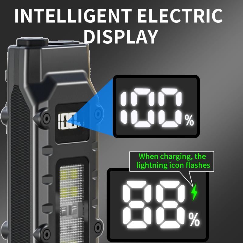 Portable EDC Torch Flashlight USB Rechargeable Hand Flashlight IPX44 Waterproof LED Work Light for Emergency Camping