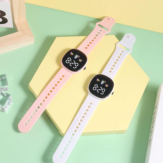 Светодиодные электронные часы Square Life, водонепроницаемые регулируемые мягкие силиконовые ремешки, спортивные наручные часы для мальчиков и девочек, подарок на день рождения