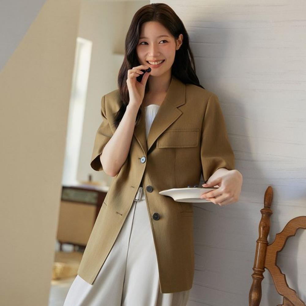 On On Short Sleeve Jacket Beige New6mj401 92
