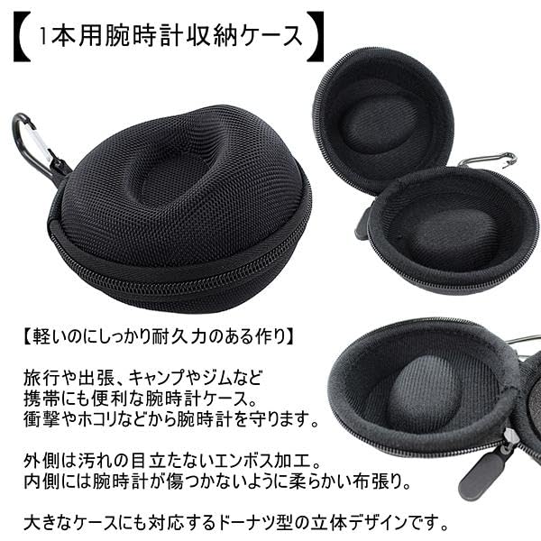 Унисекс, золотой корпус, черный кожаный ремешок, кожаный портативный футляр для часов, в комплекте часы TID [Tid Watches] Мужские женские 10290901-dcase [Товар]