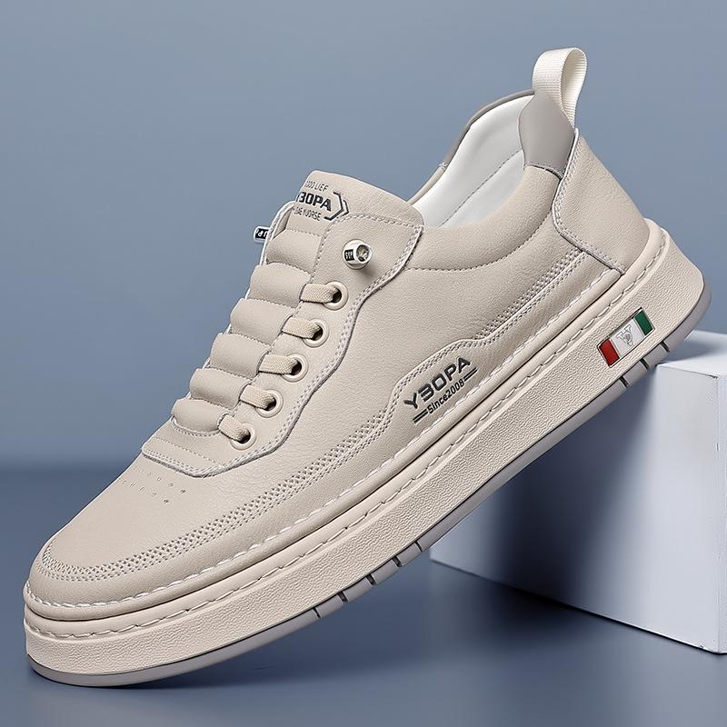 2024 Autumn and Winter New Men's Handmade Online Genuine Leather Men's Shoes Sports Style Casual Leather Shoes Versatile Board Shoes Men's 7088