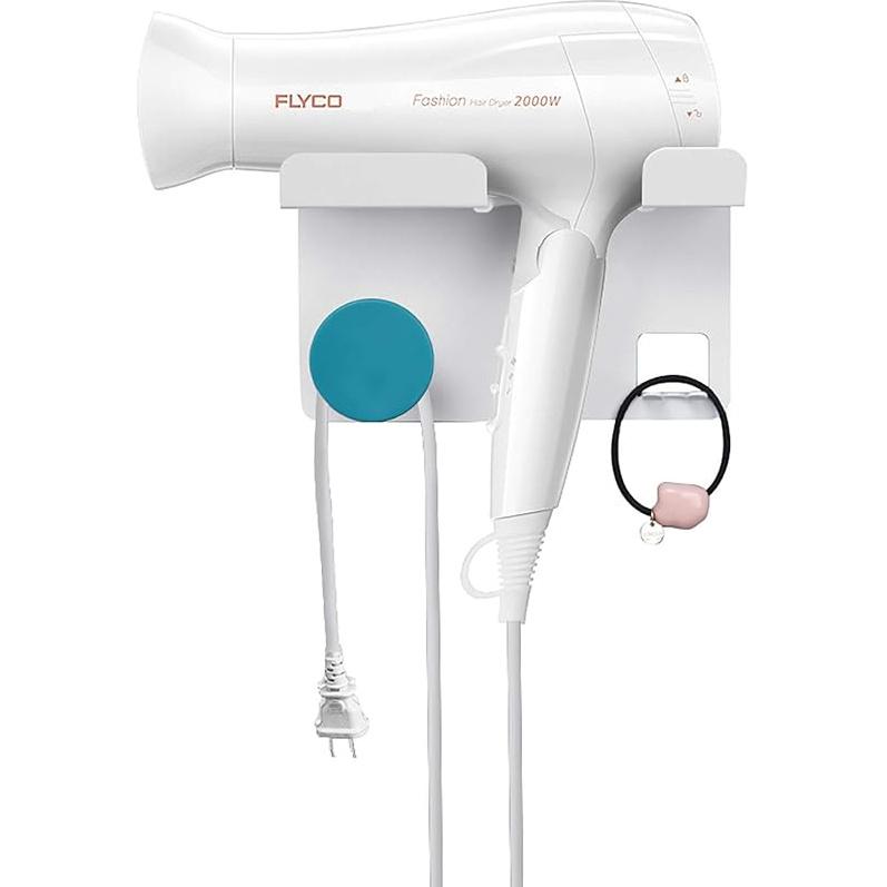 Настенный держатель для фена, новая улучшенная модель, два способа крепления: на шурупы или на клей без сверления. Органайзер-стойка для фена Dyson Supersonic