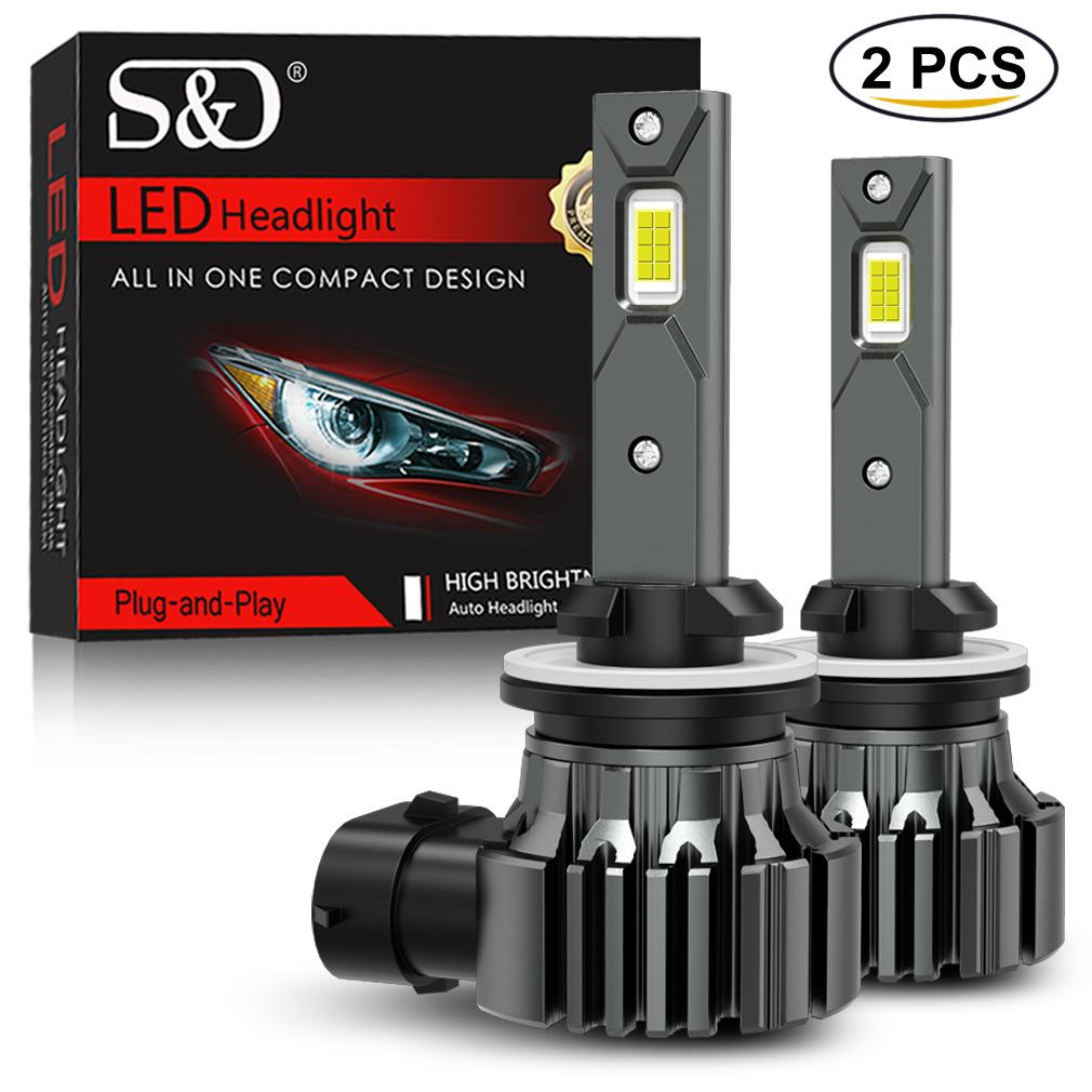 2 шт. H27W/2 881 светодиодные лампы противотуманные фары для автомобилей H27W/1 880 CSP светодиодные противотуманные фары дальнего света безвентиляторные 6000K белые H27W H27 светодиодные 12 В DRL дневные ходовые огни