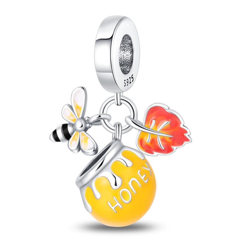 Медь Золотая Осенняя Серия Шармы Бусины Пугало Тыква Кленовый Лист Шармы Для Женщин Изысканные DIY Украшения