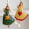 American Country Retro Old Iron Christmas Angel Girl Decoration Pendant Christmas Tree Decoration