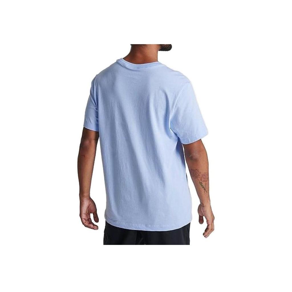 Jordan Футболка Jumpman Solid Logo Ribbed с круглым вырезом, спортивная, с коротким рукавом, мужская, небесно-голубая DC7485-425