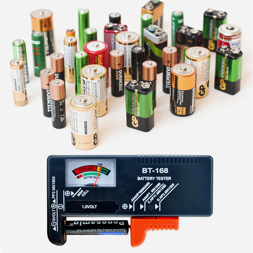 Bt168 Battery Capacity Tester Quick Check Pointer Type Aaa 9v 1.5v Button Capacitance Diagnostic Tool