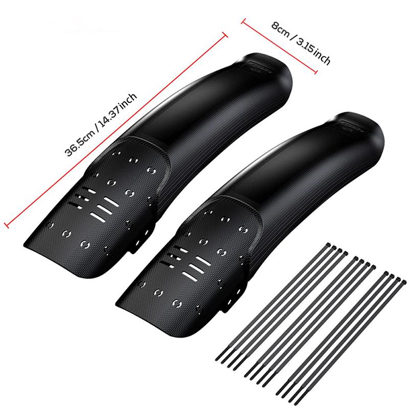 1pcs Black Mountain Bike Mudguard Plastic Front/Rear Mudguard Strap Zip Ties Riding Accessories Suitable For Mountain Bike Roads