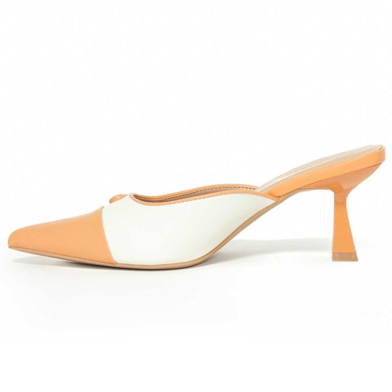 Zapato De Tacón Con Talón Descubierto Y Puntera Cerrada Bicolor Para Mujer Montevita Reist 105279