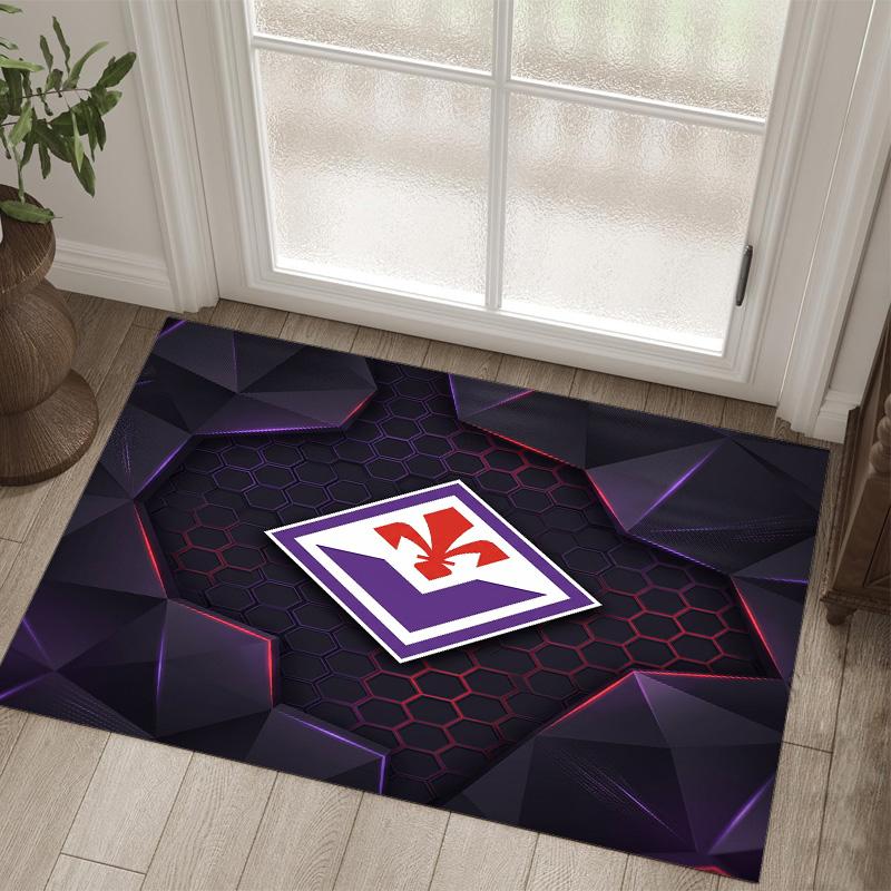 Fiorentina FC Design Crystal Velvet Carpet Cozy Non?Slip Printed Rug For Bedroom Living Room Entrance