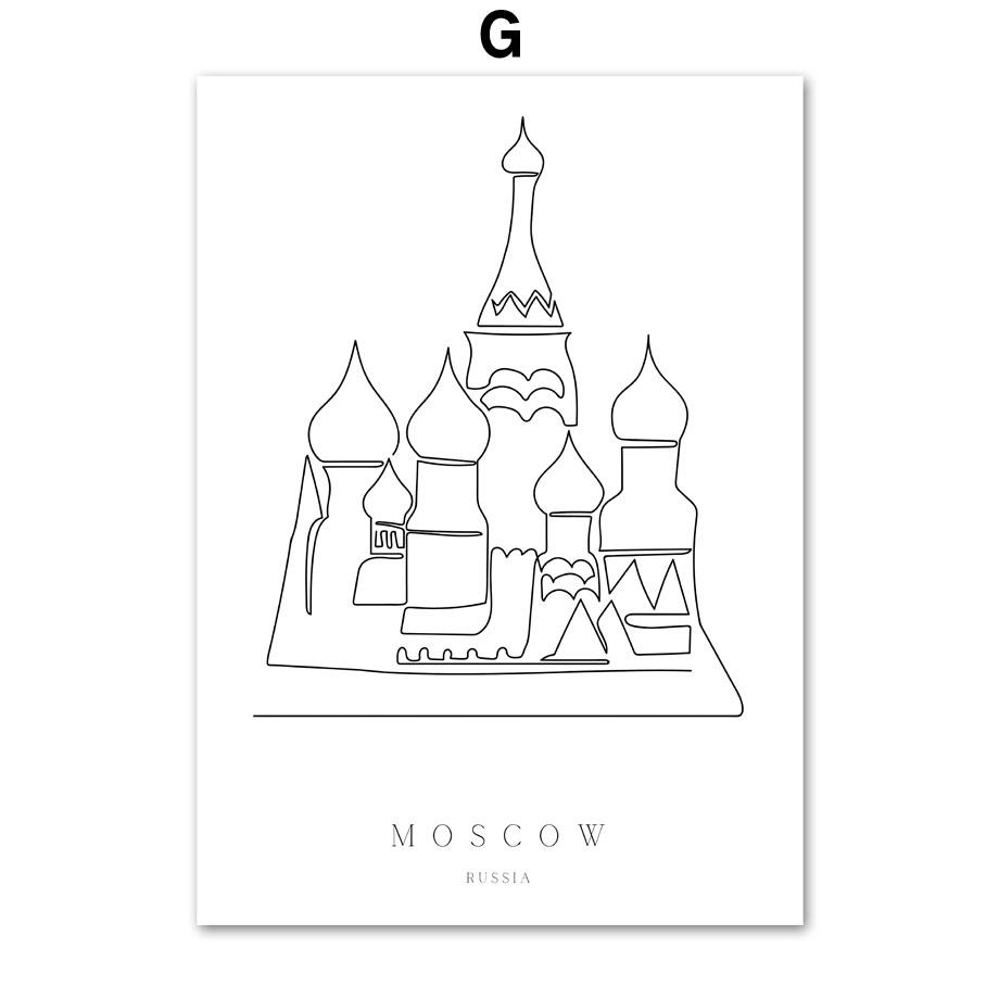 Нью-Йорк, Рим, Колизей, Амстердам, Париж, Башня, линия, настенная живопись, холст, картина, скандинавский постер, Декор, фотографии для гостиной