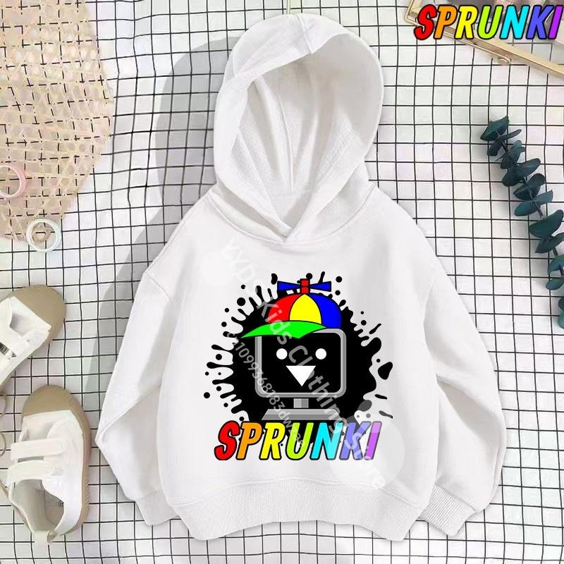 Hot Game Incredibox Sprunki Hoodie for Kids Hoody Sweatshirts for Teen Boys Cartoon Coats for Girls, Casual Outerwear for Baby