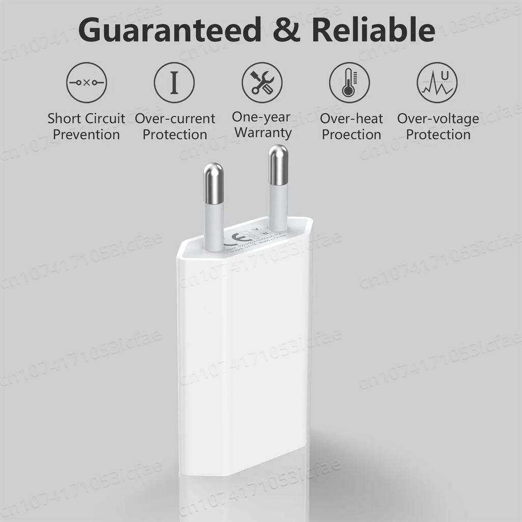 2-5 шт. 5 В 1 А Eu AC домашнее зарядное устройство USB для iPhone 6 7 8 plus x xr 11 12 13 14