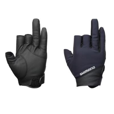 Перчатки SHIMANO 01 Basic Warm Размер L, Трехпалые, GL-070Y, Темно-синие,