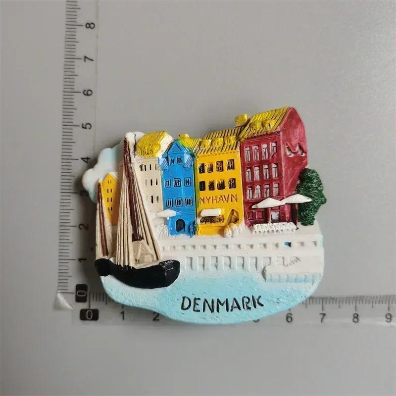 Магниты на холодильник Nordic Denmark Декоративные поделки Коллекция Подарочные наклейки на холодильник Copenhagen Royal Crown Tourism Memorial