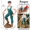 Oenux New Farmer People Model Simulation Farm Staff Feeder Action Figures Pig Animals Figurine Miniature Lovely Toys For Kids