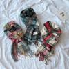 2025 New Scarf Small Plaid Accessories EDB Trendy Scarf College Trendy Autumn and Winter Warm Dual-purpose Shawl