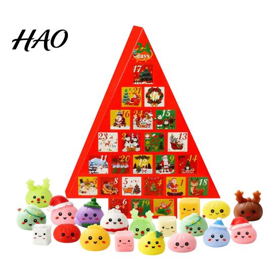 Christmas Advent Calendar for Kids Calendar, 24 Day Countdown Box with Mystery Figures, Party Favors Students Festive Holiday Decor Room And